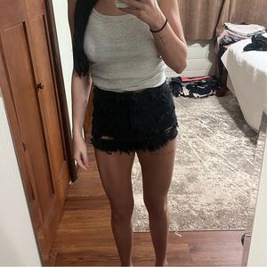 Black Denim Shorts BDG